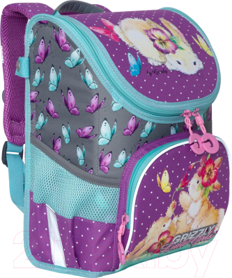 Школьный рюкзак Grizzly RA-981-1 (лавандовый/серый)