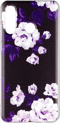 Чехол-накладка Case Print для P30 Lite (черно-белый цветок)