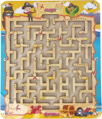 

Развивающая игра WoodLand Toys, Лабиринт с шариками большой / 018204