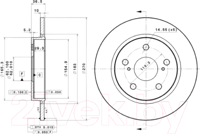 

Тормозной диск Brembo, 08A91210