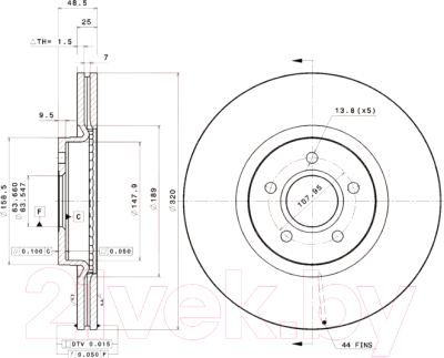 

Тормозной диск Brembo, 09A72811