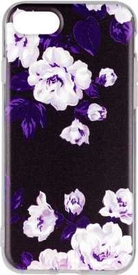 Чехол-накладка Case Print для iPhone 7/8 (черно-белый цветок)