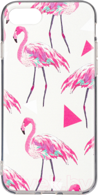 Чехол-накладка Case Print для iPhone 7/8 (фламинго)
