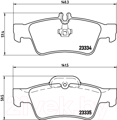 Тормозные колодки Brembo P50052