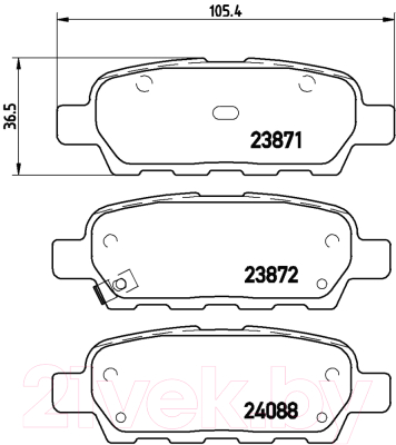 Тормозные колодки Brembo P56046