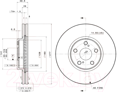 

Тормозной диск Brembo, 09979910