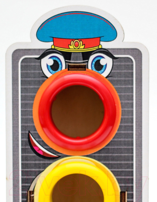 Развивающая игра WoodLand Toys Стучалка цветная. Светофор / 115202