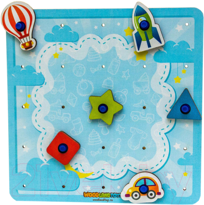 

Развивающая игра WoodLand Toys, Геоборд. Для мальчиков / 121302
