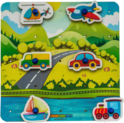 

Развивающая игра WoodLand Toys, Геоборд. Транспорт / 121309