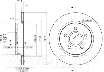 Тормозной диск Brembo 08A72510