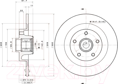 

Тормозной диск Brembo, 08A82617
