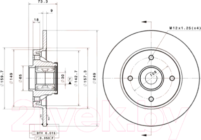 

Тормозной диск Brembo, 08A85817