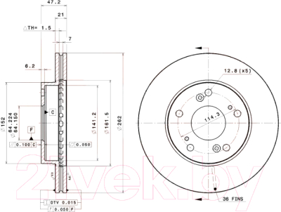 

Тормозной диск Brembo, 09545730