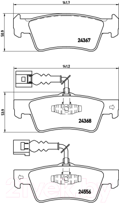 Изображение товара Тормозные колодки Brembo P85068