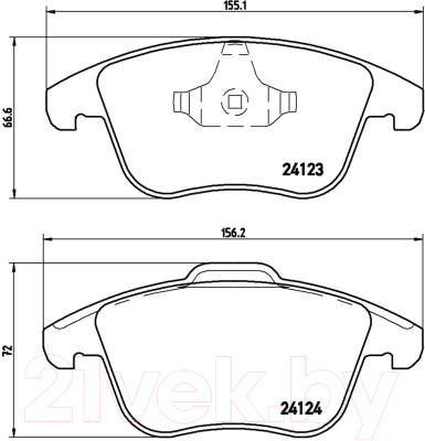 Тормозные колодки Brembo P24076