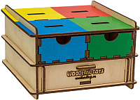 Развивающая игра WoodLand Toys Комодик-плоский. Живой мир / 119205 - 