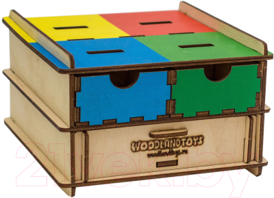 Развивающая игра WoodLand Toys Комодик-плоский. Живой мир / 119205