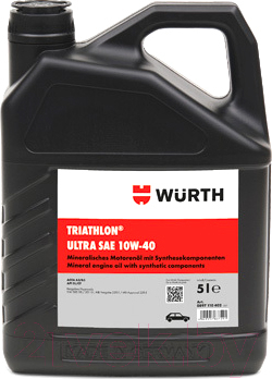 Моторное масло Wurth Triathlon Ultra 10W40 / 0897110402 (5л)