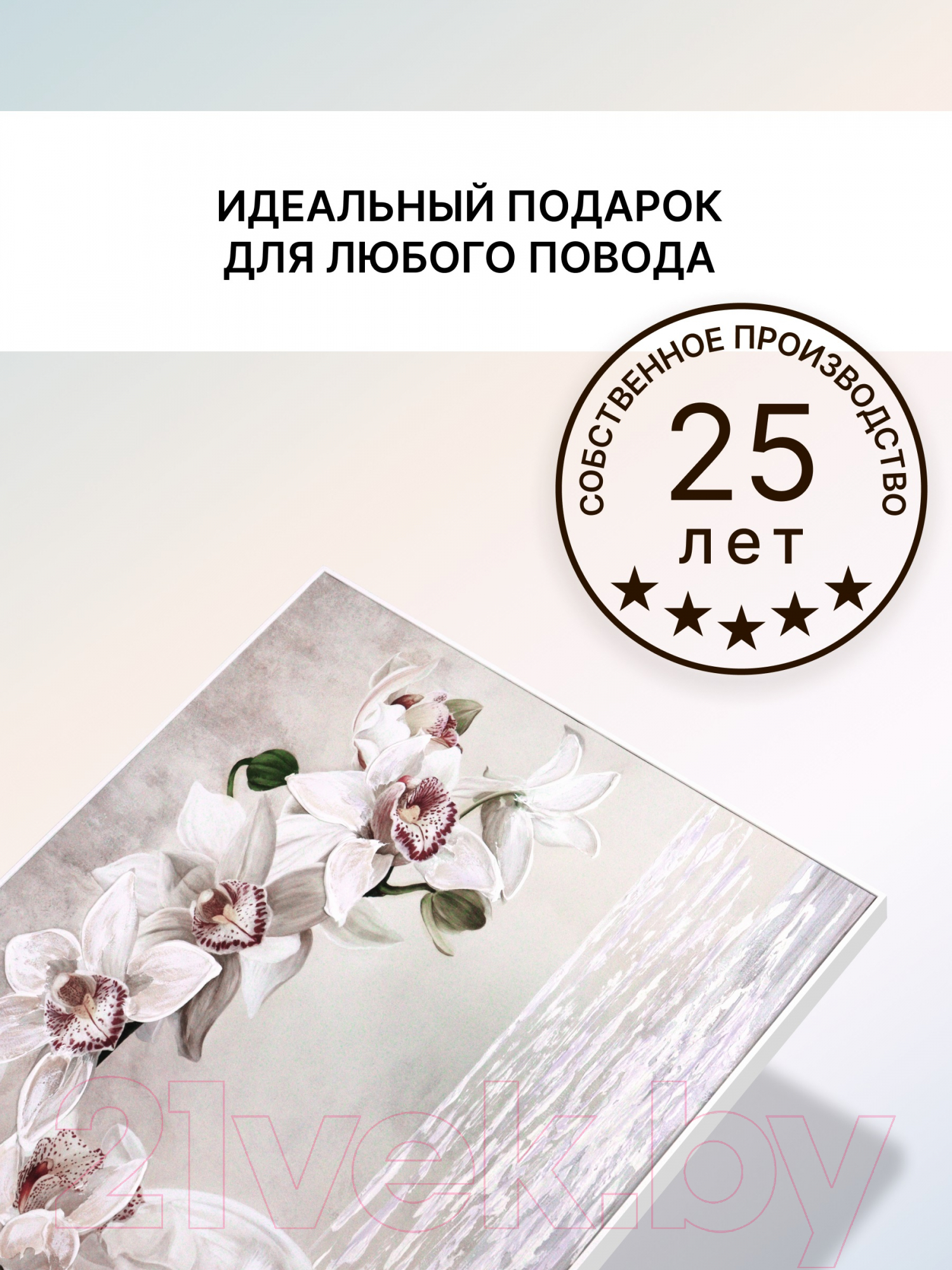 Картина Декарт Белая орхидея 8Л1638 (в раме) — фото 6