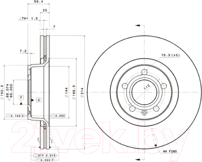 Тормозной диск Brembo 09954011