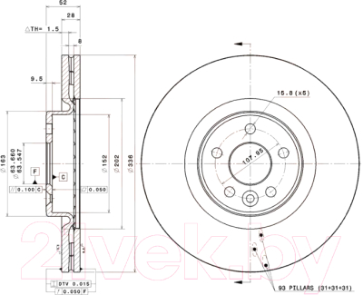 

Тормозной диск Brembo, 09958621