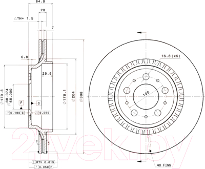 Тормозной диск Brembo 09982711