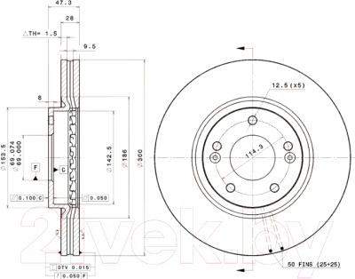 

Тормозной диск Brembo, 09A80710