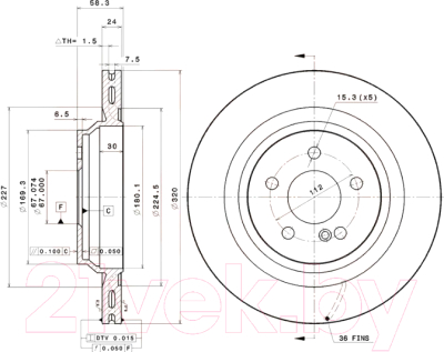 Тормозной диск Brembo 09A81811