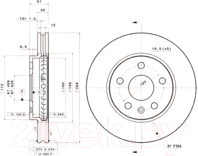 Тормозной диск Brembo 09A96910