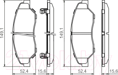 

Тормозные колодки Bosch, 0986424696