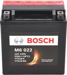 Мотоаккумулятор Bosch M6 YTX16-4/YTX16-BS / 0092M60220 (14 А/ч)