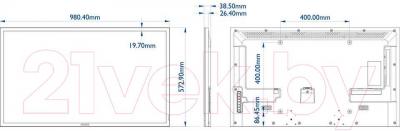 Монитор Philips BDL5520QL/00 - габаритные размеры