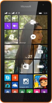 Смартфон Microsoft Lumia 535 Dual (оранжевый) - общий вид