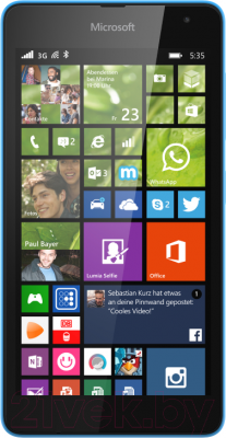Смартфон Microsoft Lumia 535 Dual (бирюзовый) - общий вид