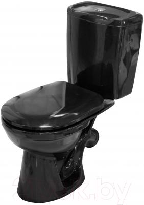 Унитаз напольный Керамин Омега Алкапласт Standard (с черным, мягким сиденьем)