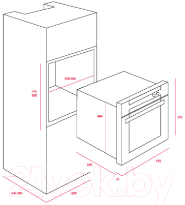 Электрический духовой шкаф Teka HS 710 (черный)