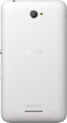 Смартфон Sony Xperia E4 Dual / E2115 (белый) - вид сзади