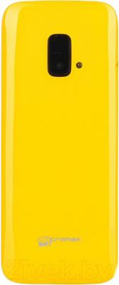 Мобильный телефон Micromax X245 (желтый) - вид сзади