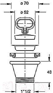Выпуск сифона Bonomini 1944MG64B0 - схема