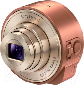 Внешняя камера для смартфона Sony DSC-QX10 (коричневый) - общий вид