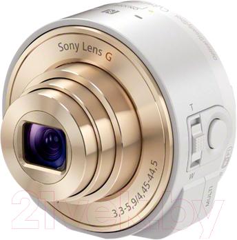 Внешняя камера для смартфона Sony DSC-QX10 (белый) - общий вид