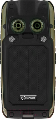 Мобильный телефон Senseit P101 (зеленый) - вид сзади