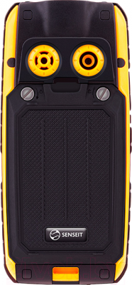 Мобильный телефон Senseit P101 (желтый) - вид сзади