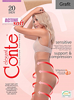 Колготки Conte Elegant Active Soft 20 (р.4, grafit) - 