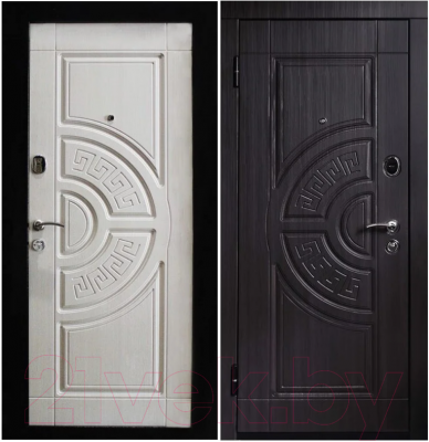 Дверь входная МагнаБел NoKey 03 беленый дуб (86x205, левая)