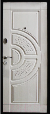 Входная дверь МагнаБел NoKey 03 беленый дуб (96x205, левая)