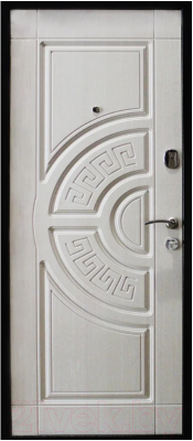 Входная дверь МагнаБел NoKey 03 беленый дуб (96x205, правая)