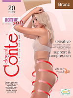 Колготки Conte Elegant Active Soft 20 (р.5, bronz) - 