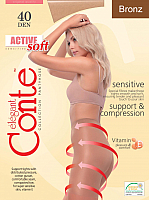 Колготки Conte Elegant Active Soft 40 (р.2, bronz) - 