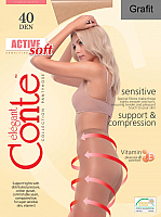 Колготки Conte Elegant Active Soft 40 (р.2, grafit) - 